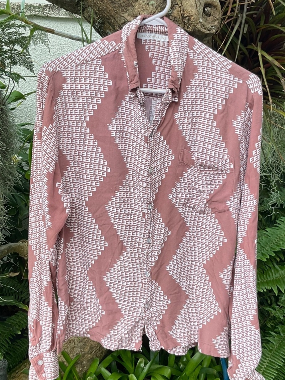 Manaola Men’s Long Sleeve Button Down Shirt XS